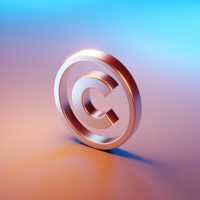 Copyright Symbol Sitting Over Pink And Blue Background Copyright Symbol Sitting Over Pink And Blue Background